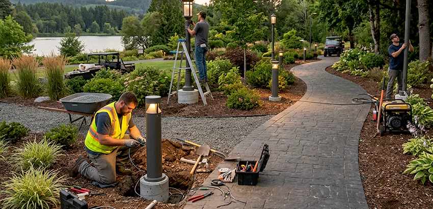 Landscape Post, Pole, and Bollard Lighting Installation in Mount Juliet