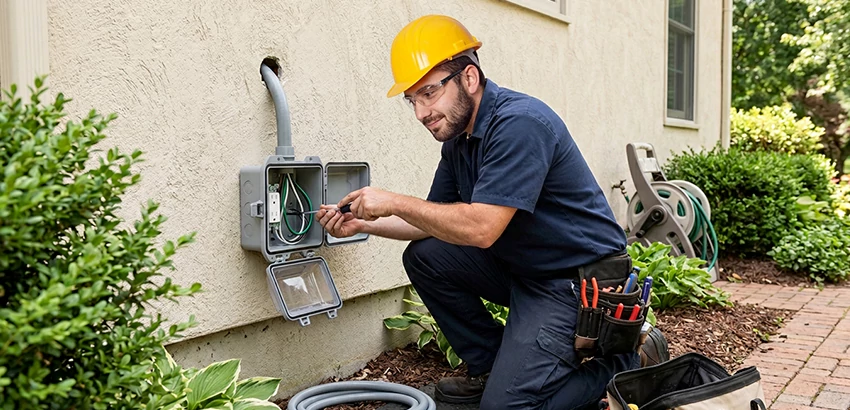 Outdoor Outlet Installation on Vinyl Siding in Mount Juliet